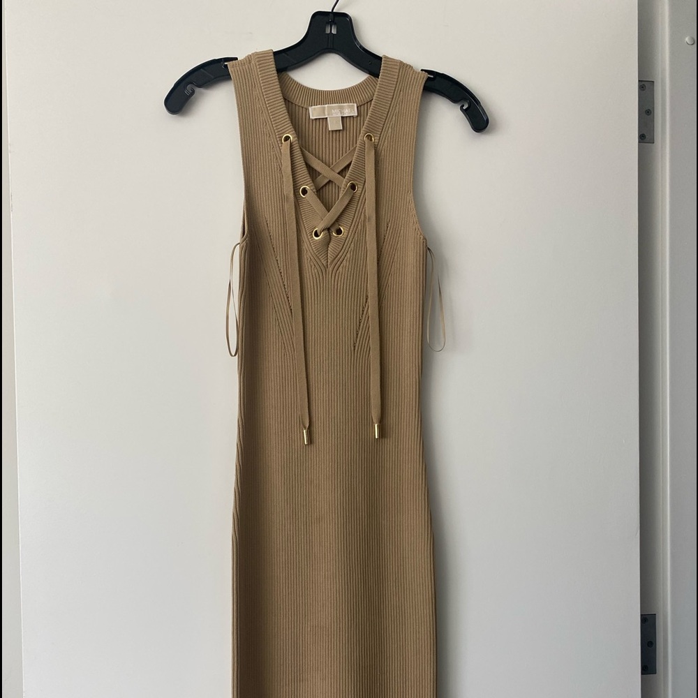 Michael Kors Gold Column Dress